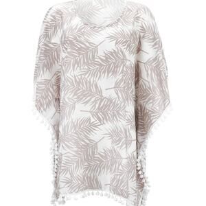 Coconut Palms Pom-Pom Cover Up One Size